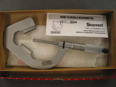 Nice starrett v-anvil micrometer. carbide faced. used