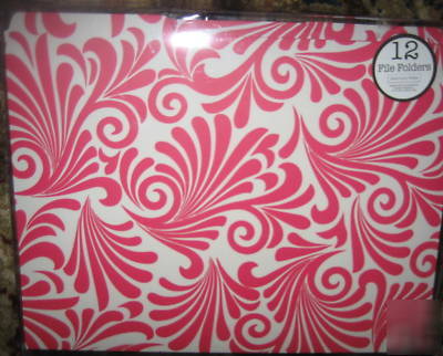 Sheffield house set of 12 file folders raspberry swirl