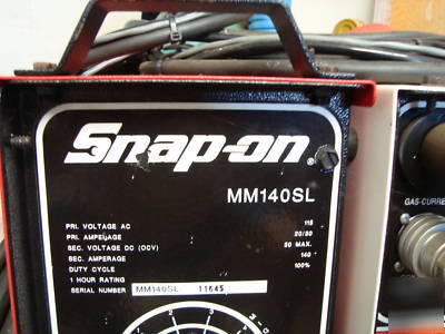 Snap-on welder MM140SL w/ 25' tig gun