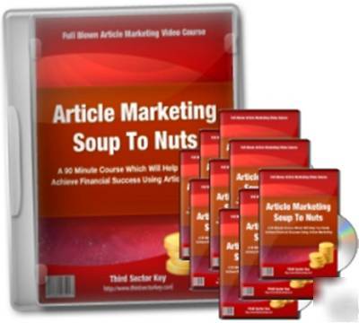 Article marketing soup to nuts - video tutorials