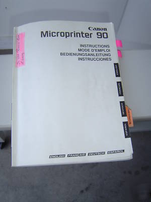 Canon microprinter 90 microfilm fiche reader printer