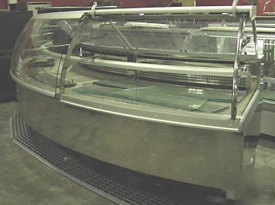 Cof italia refrigerated curved glass deli merchandiser