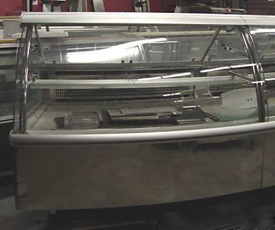 Cof italia refrigerated curved glass deli merchandiser
