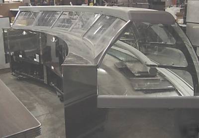 Cof italia refrigerated curved glass deli merchandiser