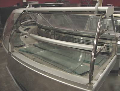 Cof italia refrigerated curved glass deli merchandiser