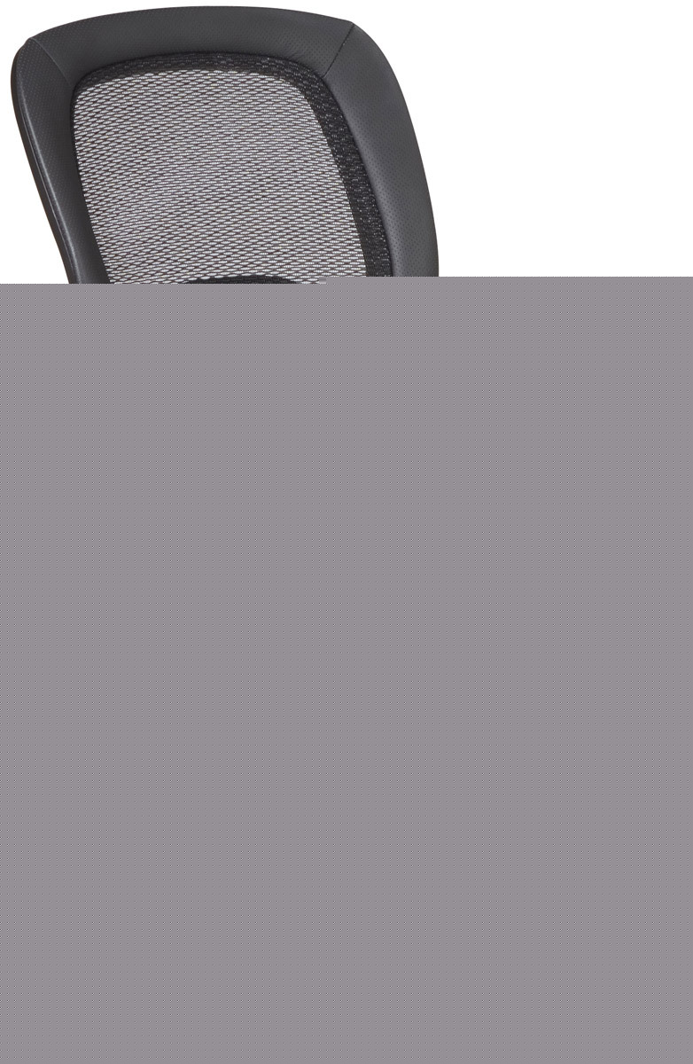 Gray leather high back manager executive office chair