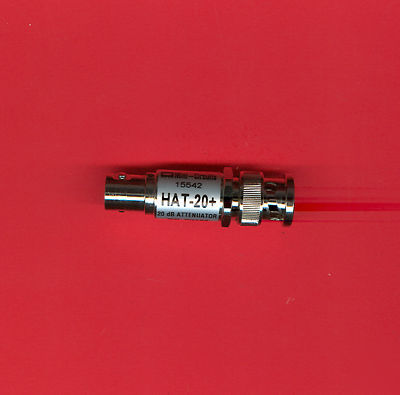 New 20 db bnc attenuator, mcl p/n hat-20+, ( )