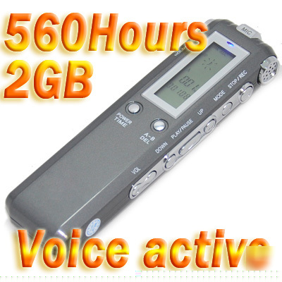 New 2GB 560HR digital voice recorder dvr dictaphone MP3