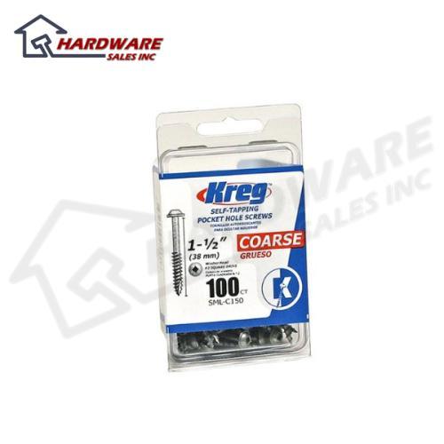 New kreg sml-C150-100 pocket screws coarse 1-1/2
