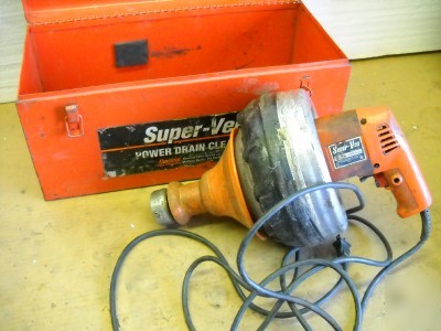 Super vee power drain cleaner corded w/case