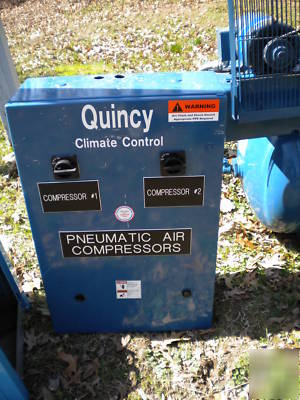 Quincy industrial 3 phase dual motor air compressor