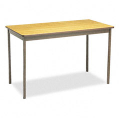 Barricks nonfolding utility table with steel legs