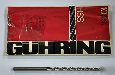 New guhring taper length drill parabolic 21/64