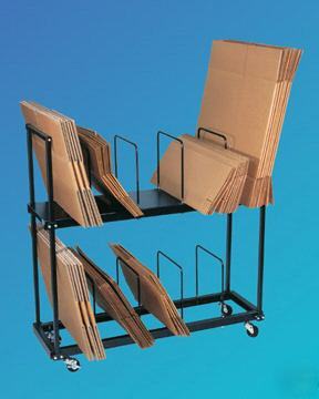 2 tier carton box stand organizer (with casters) hvydty