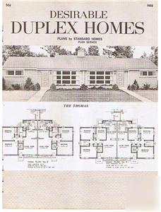 Desirable duplex homes - standard home plans-1966