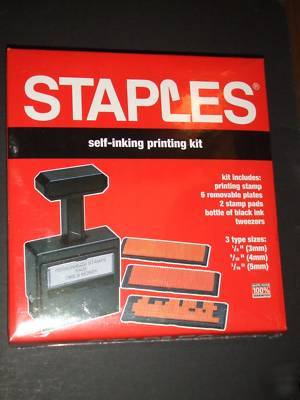 Staples self inking printing kit customizemake your own