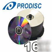100 prodisc 16X dvd+r silver shiny blank dvd media disk