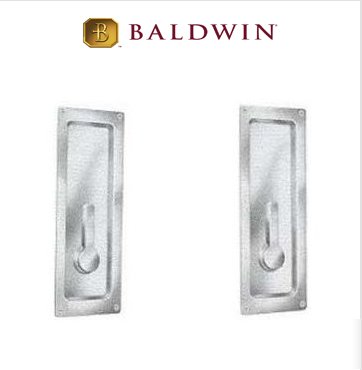 Baldwin 8570 polished chrome sliding door passage lock