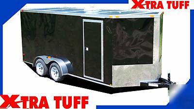 New 2010 7X18 7 x 18 v nose cargo trailer w ramp door