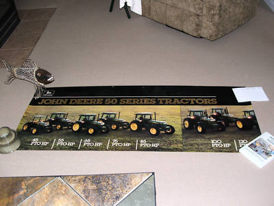 Wall poster of john deere 50 series tractors 2 x 5 feet