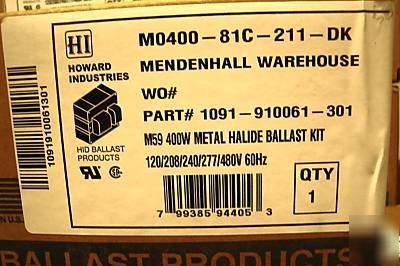 400W 400 metal halide ballast kit for M59 + capacitor