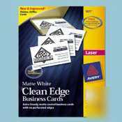 Avery-dennison clean edge laser business cards |1 box|