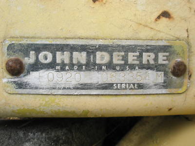 Mower deck off 1970 john deere 110