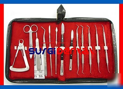 18 dental lab basic waxing instrument set + pk thomas