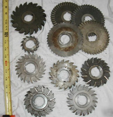 Assorted milling cutters. all 1-1/4â€ hole. 70% off 