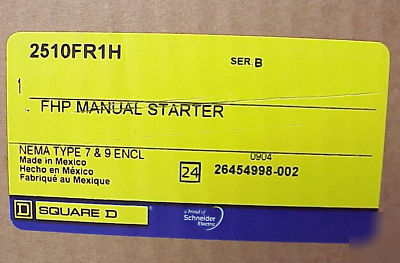 Square d fhp manual starter 2510FRIH 2510-FR1H 1HP nos