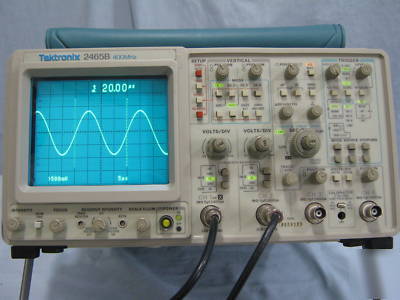 Tektronix 2465B 400 mhz oscilloscope -- superb w/ cal 