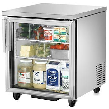 True tuc-27G undercounter refrigerator glass door - 27