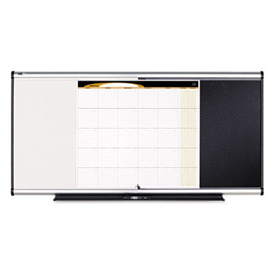 3-in-1 combo dry calendar board 48X24 black alu frame