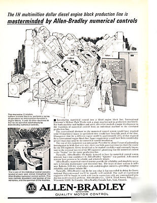 1964 allen-bradley diesel engine block vintage print ad