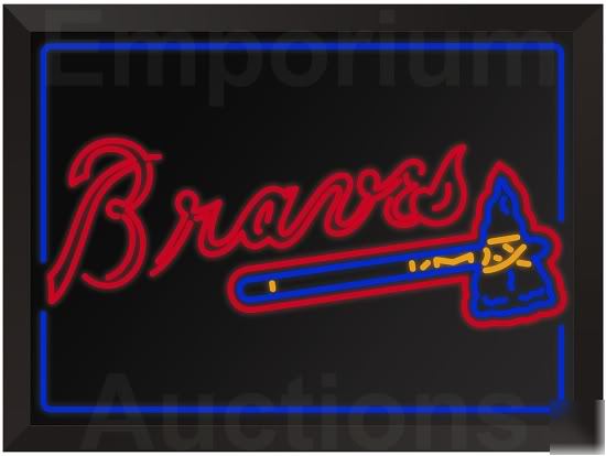 Atlanta braves neon sign led light baseball mlb bar mit