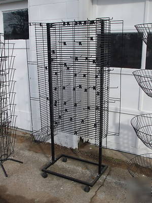 7 commercial floor merchandise black display racks 