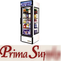 New true commercial 23 cf glass end merchandiser gem-23