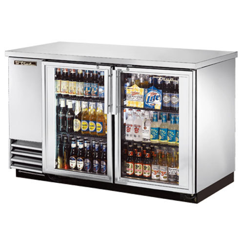 True tbb-2G-s back bar cooler, 2 swing glass doors , 4 