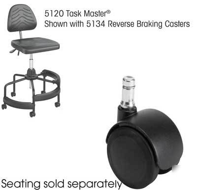Safco taskmaster chair reverse braking caster kit