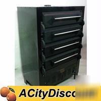 Used peerless ovens 4 deck gas pizza oven w/ stones