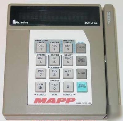 Card services zon jr xl credit card terminal