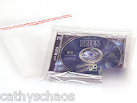 Clear cello cellophane resealable tape strip bags 100