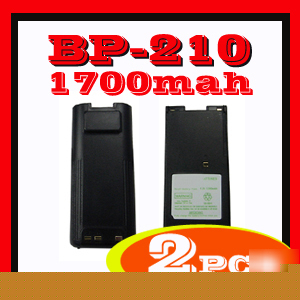 2 x battery bp-209/bp-210 for icom two way radio ic-F11