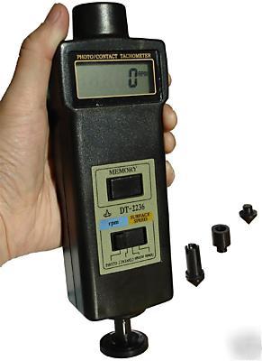 Digit tachometer laser photo contact rpm m/min ft/min 