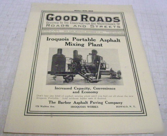 Good roads 1915 construction magazine vol.48, no.22