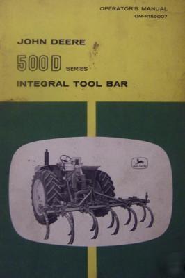 John deere 510,512,514,516,518,520,522D toolbars manual