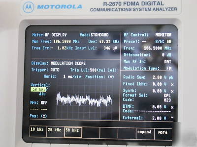 Motorola R2670 service monitor communications analyzer