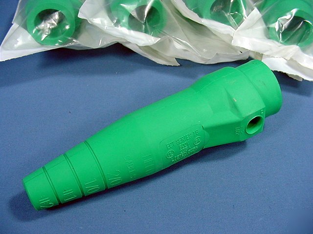 5 green leviton 18 series cam plug insulating sleeves
