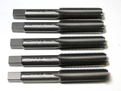 5 pc irwin hanson 1/2-20 nf hcs fractional bottom taps