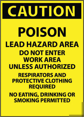 Contractor renovator lead hazard caution job site sign